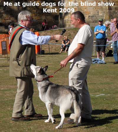 Stan Rawlinson demonstrating Dog Handling at the Guide dog Show